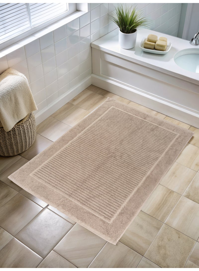 دواسه حمام شكل بيلا من تيكو تكس مقاس 50*80 لون بيج خامه قطن 100%